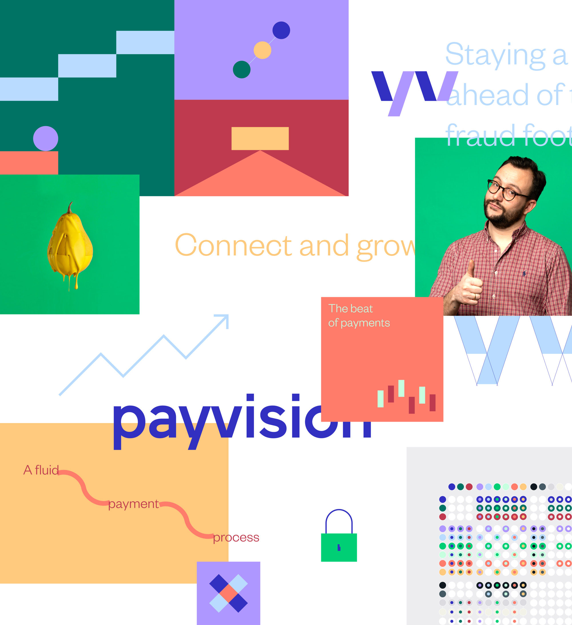Payvision安全交易支付平臺logo設計，企業形象塑造